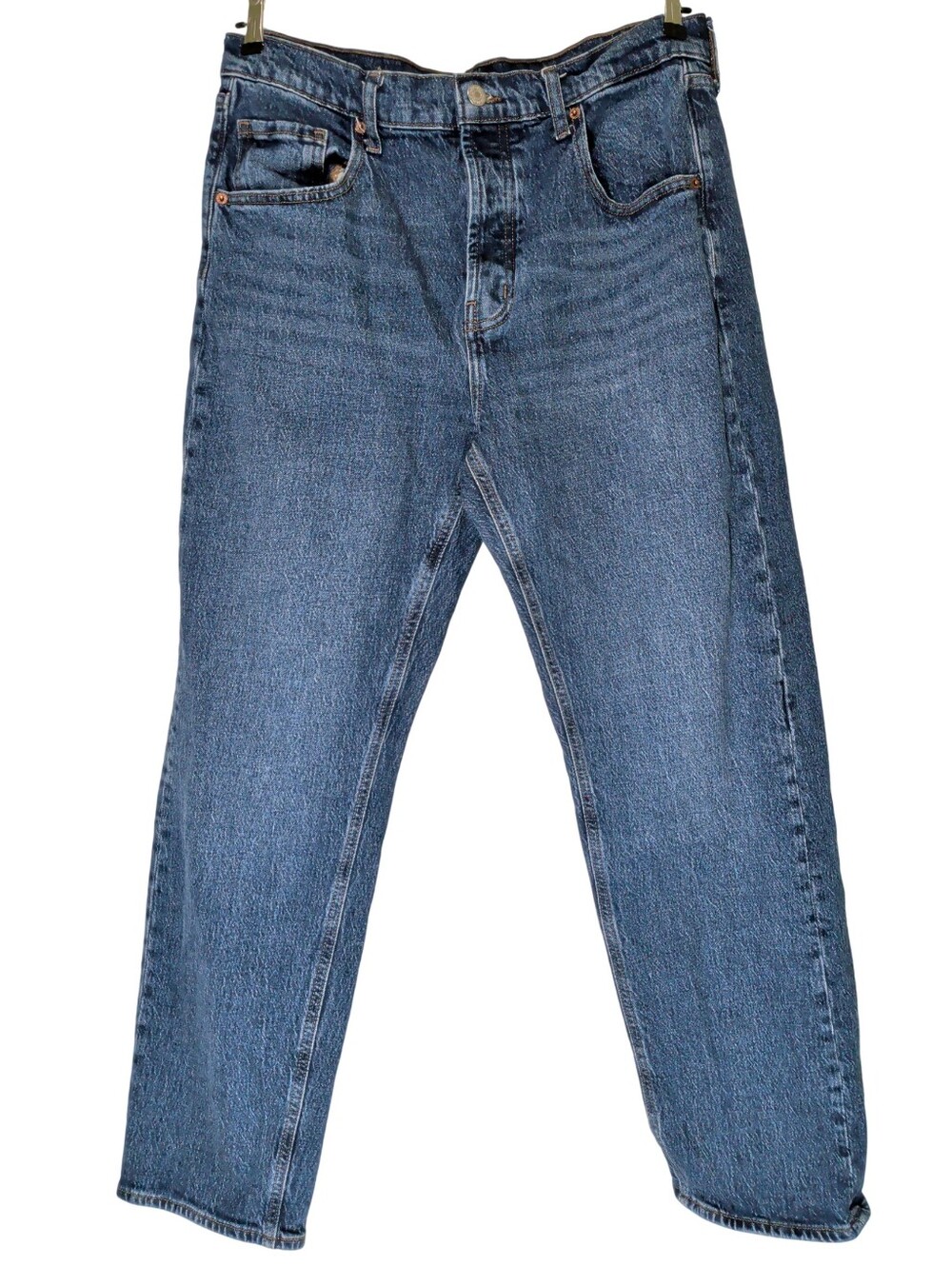 ​Old Navy Mid Rise The Slouchy Straight Leg Jeans Size 8 Medium Wash